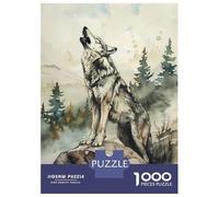 Teenager Jigsaw Puzzles 1000 Pieces Solitudes Symphony Wolf Puzzle for Adults Toy Wall Decor Hand Speed Race Educational Challenge 38x26cm/1000pcs