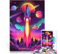 teenager Jigsaw Puzzles 1000 Pieces Space Rocket Adventure pädagogische Herausforderung Eltern-Kind-Interaktion52x38cm