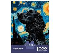 Teenager Jigsaw Puzzles 1000 Pieces Starry Cocker Spaniel Jigsaw for Adults Relax Games Perfect Decoration Great Gift for Gaming 38x26cm/1000pcs