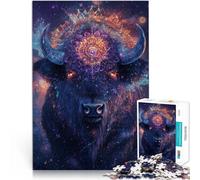 teenager Jigsaw Puzzles 1000 Pieces Starry Sky Cow Train your brain and hands 38x52cm is ideal as gifts for the whole family for Age 14 Years Up
