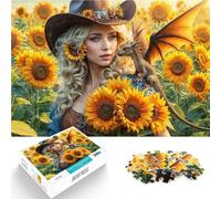teenager Jigsaw Puzzles 1000 Pieces Sunflower Sorceress Lernspiele DIY Spielzeug Geburtstagsgeschenk, Geschenke52x38cm
