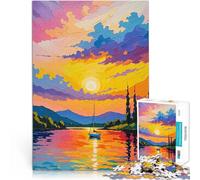 teenager Jigsaw Puzzles 1000 Pieces Sunset Sailboat Geschenke zum Suchbegriff: "Herausfordernde Spiele" Eltern-Kind-Interaktion52x38cm