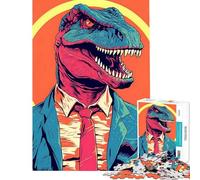 Teenager Jigsaw Puzzles 1000 Pieces T Rex Jurassic Trader Jigsaw Puzzle Hands-on Game Analysis And Logic Gifts for Friends And Family (Size 38x26cm)