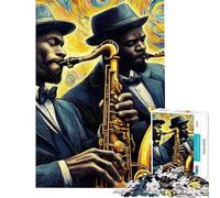 Teenager Jigsaw Puzzles 1000 Pieces The Magic of Jazz Jigsaw for Teenagers Pattern Assembly Challenging To Complete Unique Birthday And Xmas Gifts (Size 38x26cm)