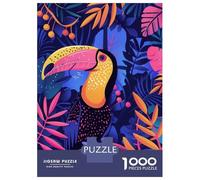 Teenager Jigsaw Puzzles 1000 Pieces Toucan Abstract Flat Puzzle for Adults Toy Wall Decor Hand Speed Race Educational Challenge 38x26cm/1000pcs