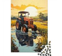 Teenager Jigsaw Puzzles 1000 Pieces Tractor Reflections in Water Adult Jigsaw Puzzle Hands-on Game Enhance Memory Great Gift for Gaming 38x26cm/1000pcs