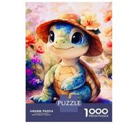 Teenager Jigsaw Puzzles 1000 Pieces Turtle Hat Floral Garden Jigsaw for Adults Toy Wall Decor Perfect Decoration Gifts for Friends And Family 38x26cm/1000pcs