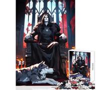 Teenager Jigsaw Puzzles 1000 Pieces Vampire And His Wolf Jigsaw for Teenagers Pattern Assembly Challenging To Complete Unique Birthday And Xmas Gifts (38x52cm)