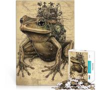 teenager Jigsaw Puzzles 1000 Pieces Vintage Science Frog Familienspiel für und Die Liebe zwischen Paaren stärken38x26cm