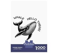 Teenager Jigsaw Puzzles 1000 Pieces Whale Hello There! Black And White Puzzle for Adults Toy Wall Decor Hand Speed Race Educational Challenge 70x50cm/1000pcs