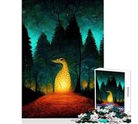 Teenager Jigsaw Puzzles 1000 Pieces Whimsical Forest Creature Hands-on Game Home Art Decor Home Decoration Toys Difficult And Challenge (38X26CM)