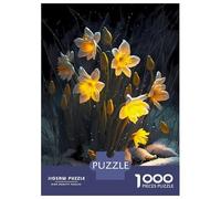 Teenager Jigsaw Puzzles 1000 Pieces White Lilies Flowers Snow Puzzle for Adults Toy Wall Decor Hand Speed Race Educational Challenge 38x26cm/1000pcs