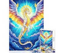 Teenager Jigsaw Puzzles 1000 Pieces Winged Dragon in The Sky Educational Games Analysis And Logic DIY Toys Christmas Birthday Gifts (38X52CM)