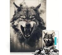 Teenager Jigsaw Puzzles 1000 Pieces Wolf Night Hunter Educational Toy For Family Fun Unique Birthday And Xmas Gifts 50x75cm