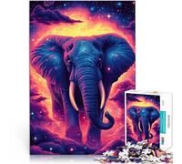 teenager Jigsaw Puzzles 2000 Pieces Celestial Elephant in the Cosmic Horizon Hands-on-Spiel Wohnkunstdekor70x100cm
