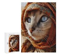 Teenager Jigsaw Puzzles 300 PCS Exotic Cat in Desert Attire Jigsaw for Teenagers Hand Speed Race Difficult And Challenge Challenging Family Fun Game 300 PCS