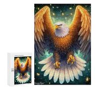 Teenager Jigsaw Puzzles 300 PCS Golden Eagle Fantasy Artwork Jigsaw for Teenagers Hand Speed Race Difficult And Challenge Challenging Family Fun Game 300 PCS