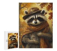 Teenager Jigsaw Puzzles 500 PCS Autumn Raccoon Adventure Adult Jigsaw Puzzles Staycation Kill Time Parent-child Interaction Toy Intellectual Game 500 PCS