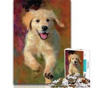 Teenager Jigsaw Running Golden Retriever Baby 1000 Piece Jigsaw Puzzles for Teenagers,learning Educational Toys Unique Home Decor And Gifts 50x75cm