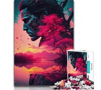Teenager Jigsaw Sakura Warrior 1000 Piece Jigsaw Puzzle for Adults And Teenagers,Artists Collection, Fine Art for Age 14 Years Up 75x50cm