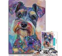 Teenager Jigsaw Schnauzer 1000 Pieces Jigsaw Puzzle for Adults& Teens,Educational Toys Is Ideal As A Gift for The Whole Family (38x26cm)