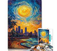 Teenager Jigsaw Seaside City View 1000 Pieces Jigsaw Puzzle for Adults& Teens,Educational Game for Birthday, Chrismas for Ages 14+ 26x38cm