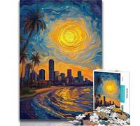 Teenager Jigsaw Seaside City View Jigsaw Puzzles for Adults 1000 Piece,is Ideal As Gifts for The Whole Family for And Age 14 50x75cm