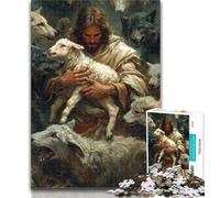 Teenager Jigsaw Sheep And Jesus Adult Jigsaws 1000 Pieces Difficult,Learning Educational Toys Family Games Birthday Present, Gifts 50x75cm