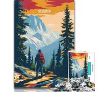 Teenager Jigsaw Siberian Trek 1000 Pieces Jigsaw Puzzles For Teens And Adults,Diy Modern Wall Art Unique Gift Home Decor 75x50cm