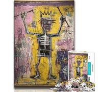 Teenager Jigsaw Skeletal Body of Basquiat Style Jigsaw Puzzles for Teenagers 1000 Pieces,Brain Teaser Game Wall Decoration Unique Birthday And Xmas Gifts (50x75cm)