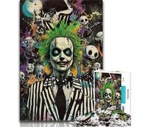 Teenager Jigsaw Skeleton Clown 1000 Piece Jigsaw Puzzle for Adults And Teenagers,Family Game Stress Reliever Difficult Challenge Secret Santa Gifts (26x38cm)