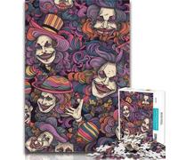 Teenager Jigsaw Skeleton Clown Jigsaws Puzzles 1000 Pieces for Adults Gifts,for Educational Game Challenge Toy Artists Collection, Fine Art 26x38cm