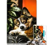 Teenager Jigsaw Sleeping Corgi 1000 Piece Jigsaw Puzzles for Teenagers Gifts,for Educational Game Challenge Toy Unique Home Decor And Gifts 26x38cm