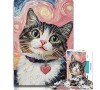 Teenager Jigsaw Smiling Cat Jigsaw Puzzles for Adults 1000 Pieces,Educational Stress Relief Toy Great Gifts And Toys 50x75cm