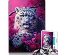 Teenager Jigsaw Snow Leopard 1000 Piece Jigsaw Puzzles,Decompressing Intellectual Educational Toy Birthday Present, Gifts 26x38cm