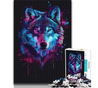 Teenager Jigsaw Space Astronauts Wolf 1000 Pieces Jigsaw Puzzle for Adults& Teens,Decompressing Intellectual Educational Toy Birthday Present, Gifts 50x75cm