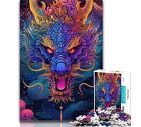 Teenager Jigsaw Space Dragon 1000 Piece Jigsaw Puzzles,for Is Ideal As A Gift for The Whole Family for And 14 Years Old 26x38cm