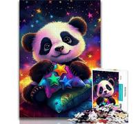 Teenager Jigsaw Star Panda 1000 Pieces Jigsaw Puzzle for Adults& Teens,Educational Toys Is Ideal As A Gift for The Whole Family (50x75cm)