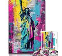 Teenager Jigsaw Statue of Liberty 1000 Piece Jigsaw Puzzles,for Is Ideal As A Gift for The Whole Family for And 14 Years Old 50x75cm