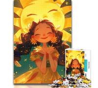 Teenager Jigsaw Sun Girl 1000 Piece Jigsaw Puzzle for Adults Teens,is Ideal As A Gift for The Whole Family Suitable for And 14 50x75cm