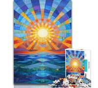 Teenager Jigsaw Sun Rising over The Ocean 1000 Piece Jigsaw Puzzles for Teenagers,learning Educational Toys Unique Home Decor And Gifts 26x38cm