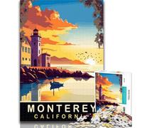 Teenager Jigsaw Sunset in Monterey 1000 Pieces Jigsaw Puzzles For Teens And Adults,Diy Modern Wall Art Unique Gift Home Decor 75x50cm