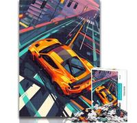 Teenager Jigsaw Supercar Racing 1000 Piece Jigsaw Puzzles for Teenagers Gifts,Relax Games Is Ideal As A Gift for The Whole Family 50x75cm