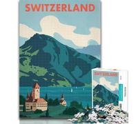 Teenager Jigsaw Swiss 1000 Pieces Jigsaw Puzzles For Teens And Adults,Diy Modern Wall Art Unique Gift Home Decor 26x38cm