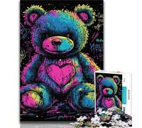 Teenager Jigsaw Teddy Bear Jigsaws 1000 Pieces for Adults,Educational Games Home Decoration Artists Collection, Fine Art 50x75cm