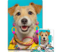 Teenager Jigsaw Terrier Smiling Face Jigsaws Puzzles 1000 Pieces for Adults Gifts,for Educational Game Challenge Toy Artists Collection, Fine Art 50x75cm