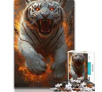Teenager Jigsaw Tiger Art 1000 Pieces Jigsaw Puzzles for Adults And Teens,Enhance Love between Couples for Ages 14+ 26x38cm