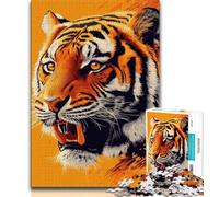 Teenager Jigsaw Tiger Portrait Jigsaws 1000 Pieces for Adults,Educational Games Home Decoration Artists Collection, Fine Art (26x38cm)