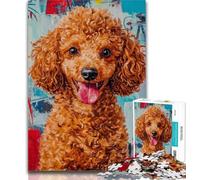 Teenager Jigsaw Toy Poodle Dog 1000 Pieces Jigsaw Puzzles For Teens And Adults,Interesting Stress Reduction Parent-child Interaction 50x75cm