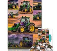 Teenager Jigsaw Tractor Collage Adult Jigsaws 1000 Pieces Difficult,Vibrant And Unique Design Relaxing & Challenging Puzzle Experience 26x38cm